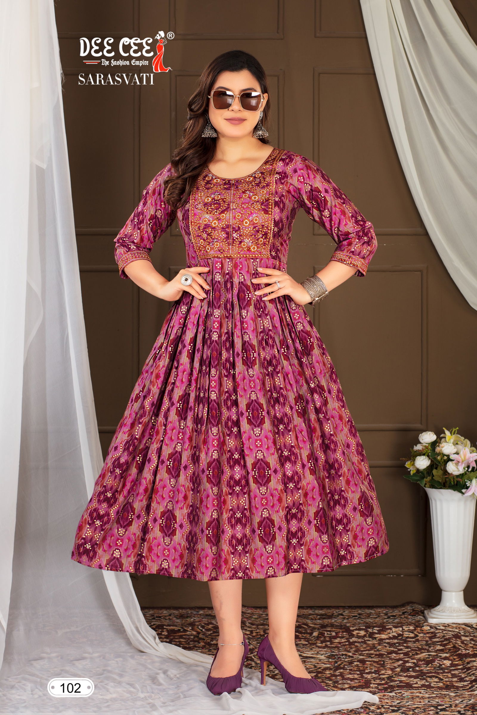 Saraswati By Deecee Modal Printed Embroidery Kurtis Wholesale Price In Surat